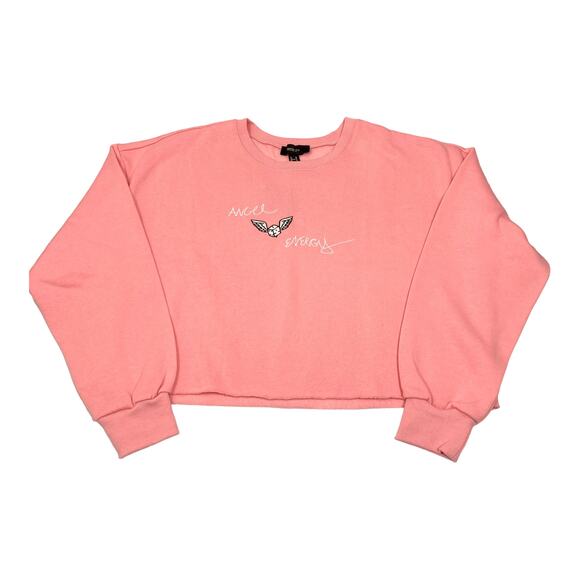 NEW Forever 21 Sweatshirt Angel Energy Crop Size XL - Picture 2 of 4